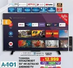 TOSHİBA 50UA2363DT 50 İNÇ 4K ULTRA HD ANDROİD TV AKILLI TELEVİZYON